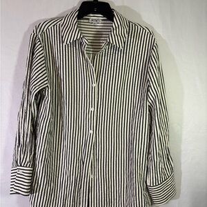 Linden Striped Black and White Blouse